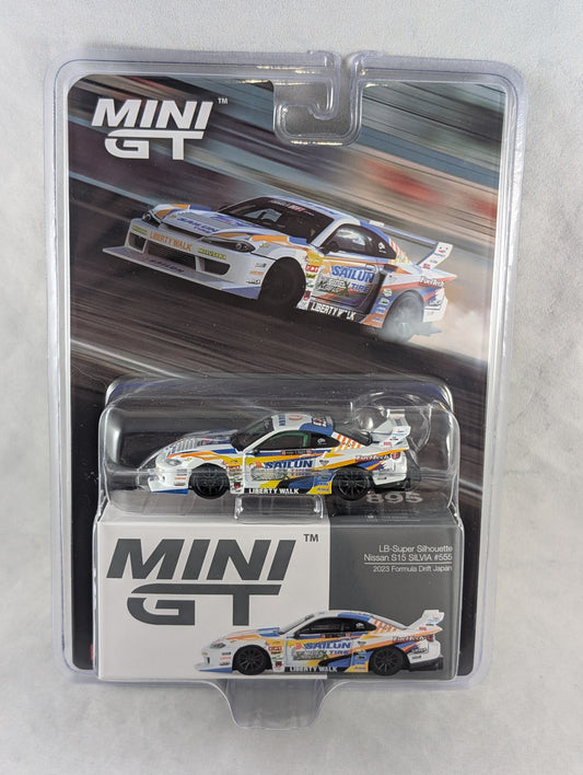 Mini GT Nissan S15 Silvia #555 Liberty Walk Super Silhouette 2023 formula drift Japan
