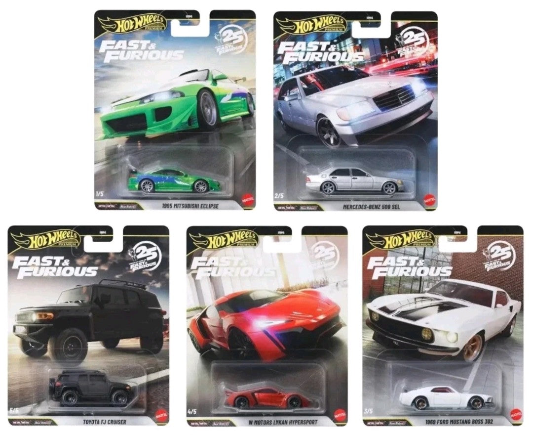 Hot Wheels Fast and Furious set of 5 with chase eclipse
