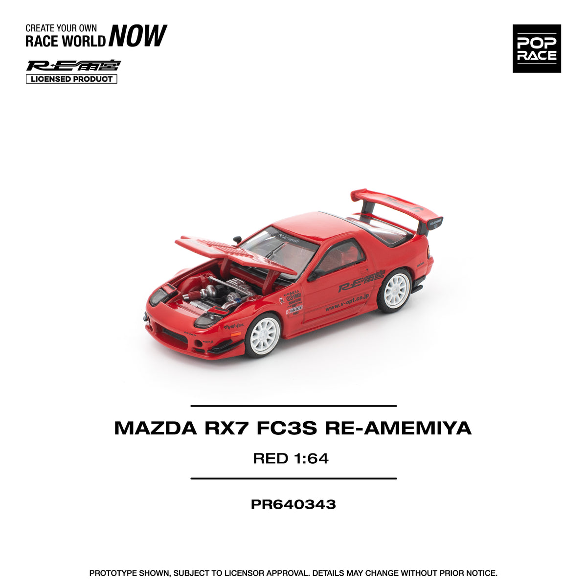 Pop Race 1/64 Mazda RX7 FC3S RE Amemiya