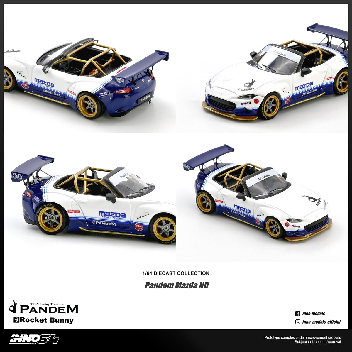 INNO64 1/64 Mazda MX5 ND Miata Pandem Rocket Bunny V1.0