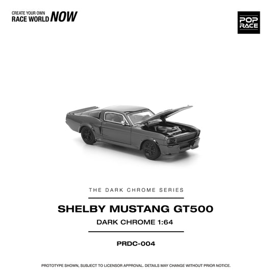 Pop Race 1/64 Shelby Mustang GT500 Dark Chrome