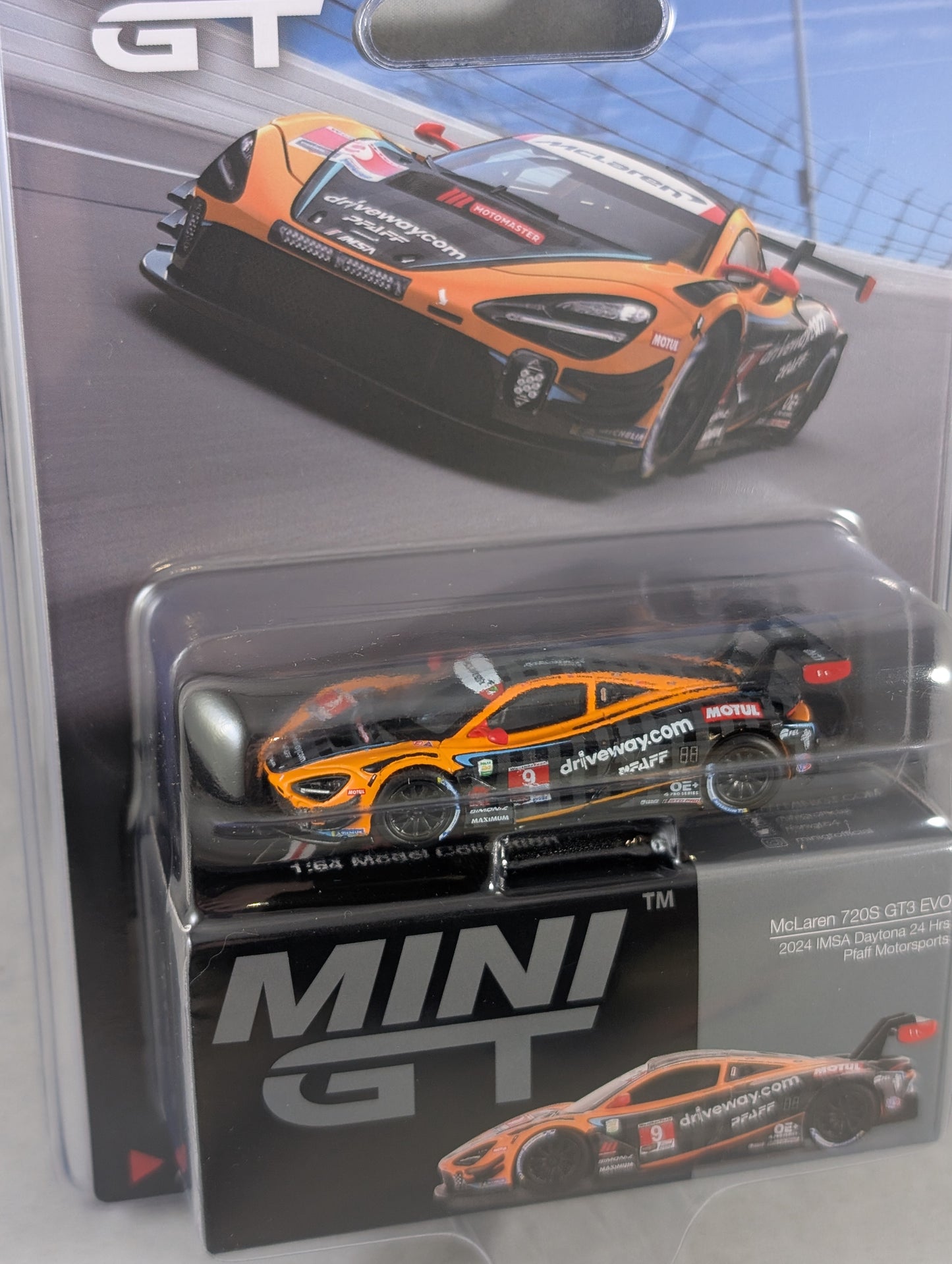 Mini GT McLaren 720S GT3 EVO 2024 IMSA Daytona 24  Hrs Pfaff Motorsports