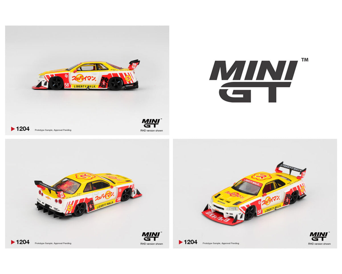 Mini GT 1/64 Nissan LB-ER34 Super Silhouette Skyline Suppaiman Okinama
