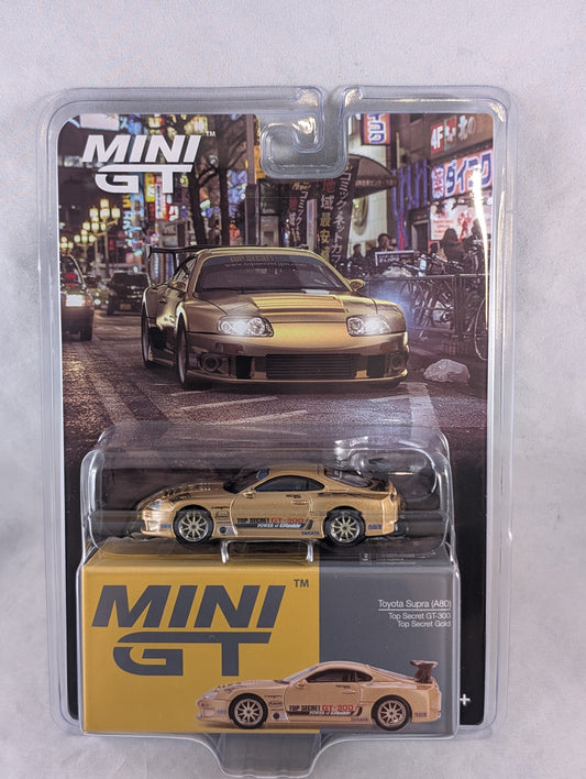 Mini GT Toyota Supra top secret GT 300 Gold
