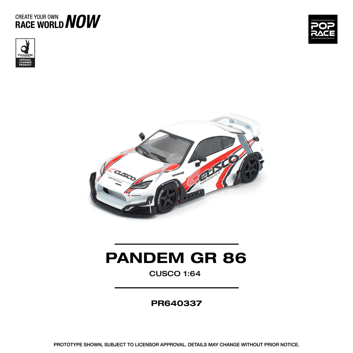 Pop Race 1/64 Pandem GR86 Cusco
