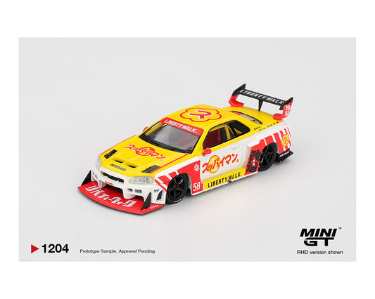 Mini GT 1/64 Nissan LB-ER34 Super Silhouette Skyline Suppaiman Okinama