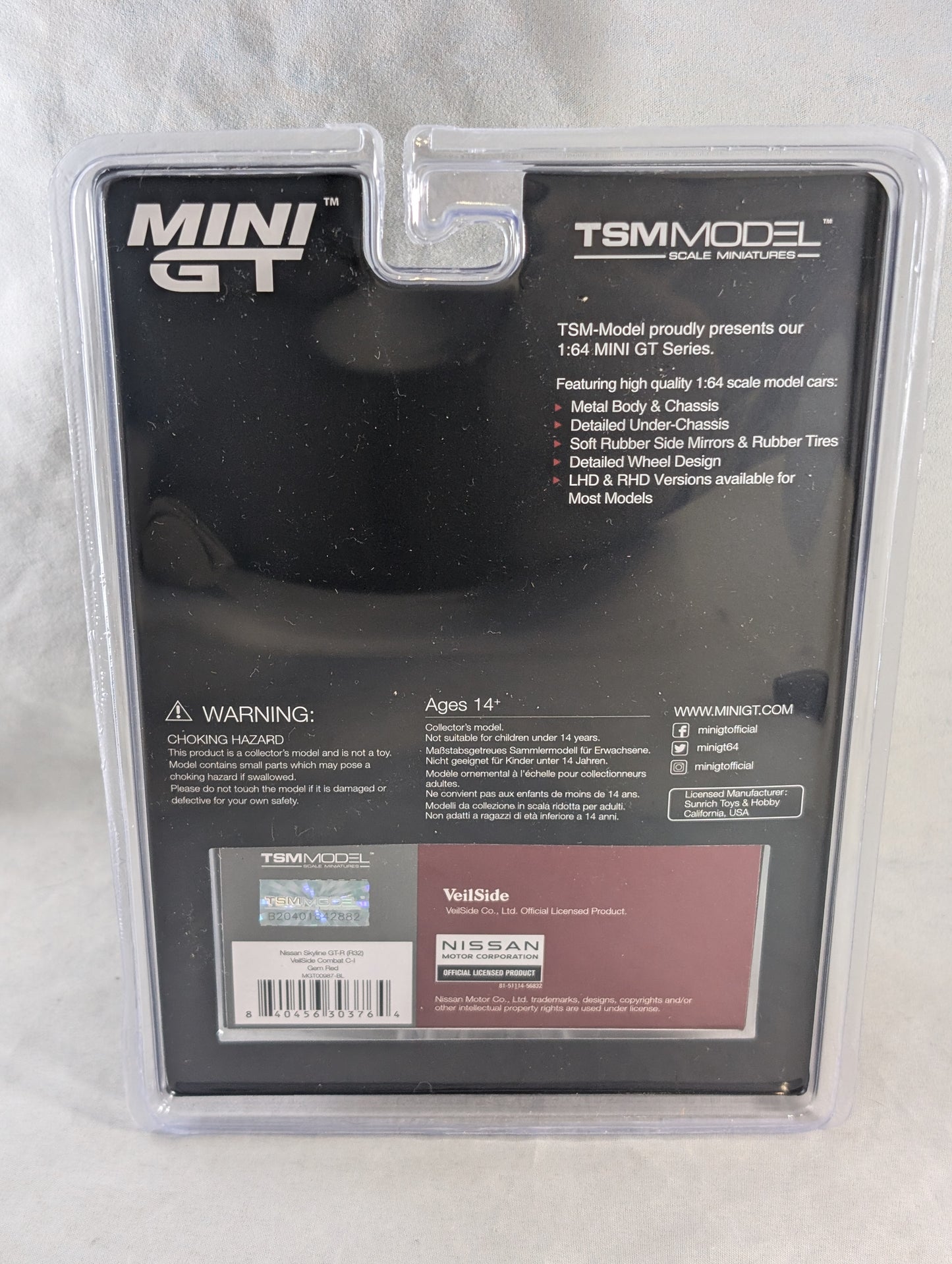 Mini GT Nissan Skyline R32 Veilside Combat C-I Gem Red