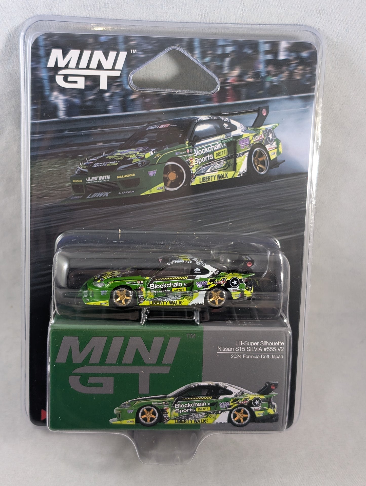 Mini GT Nissan Silvia S15 #555 V2 Liberty Walk Super Silhouette 2024 Formula Drift Japan