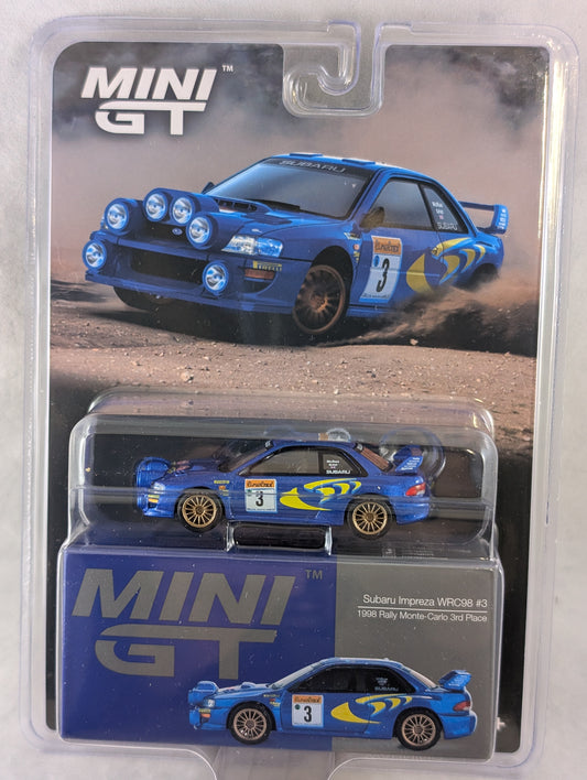 Mini GT Subaru Impreza WRC98 #3 1998 Rally Monte Carlo 3rd place