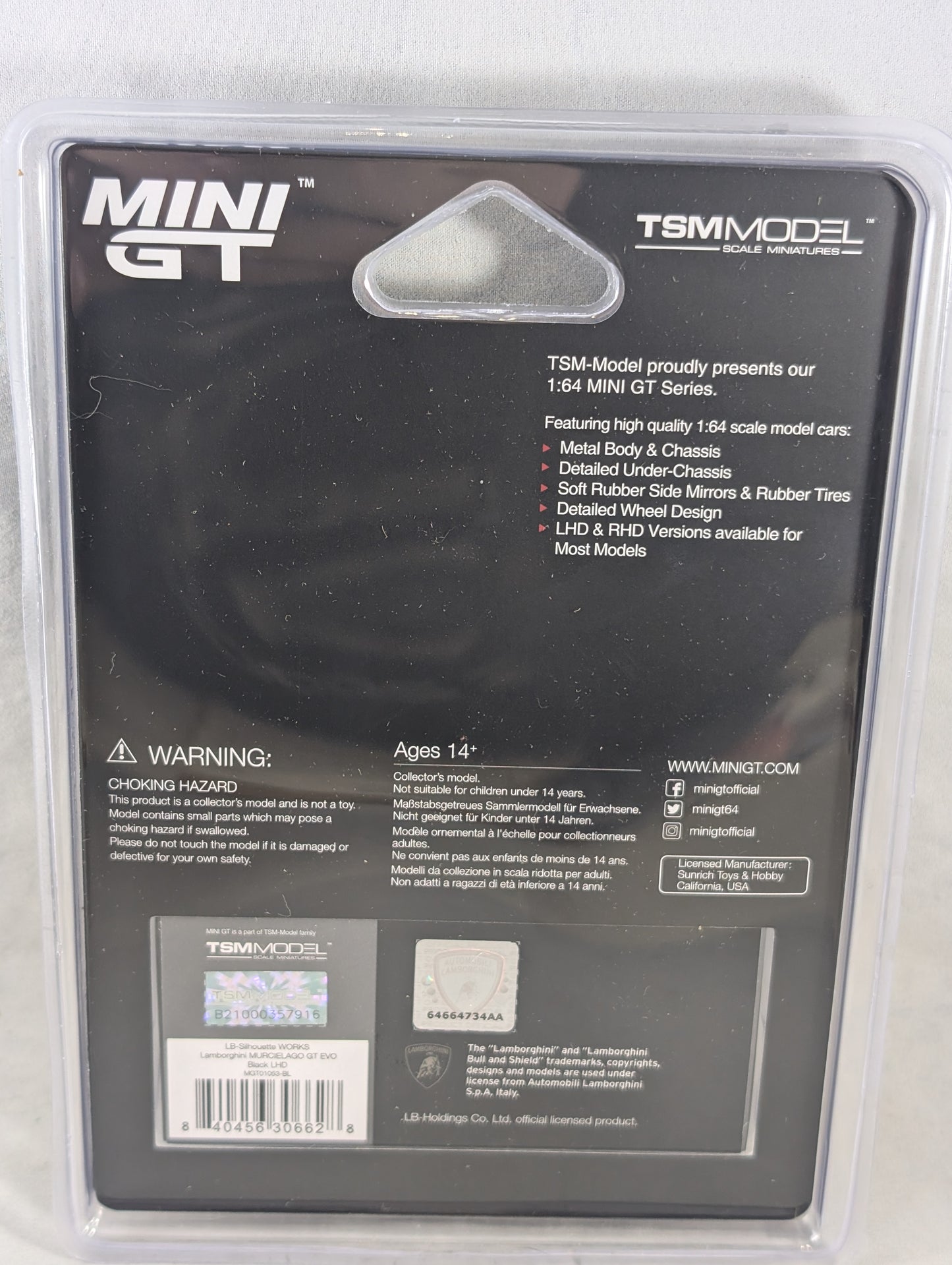 Mini GT Lamborghini Murcielago GT EVO Liberty Walk Silhouette Works