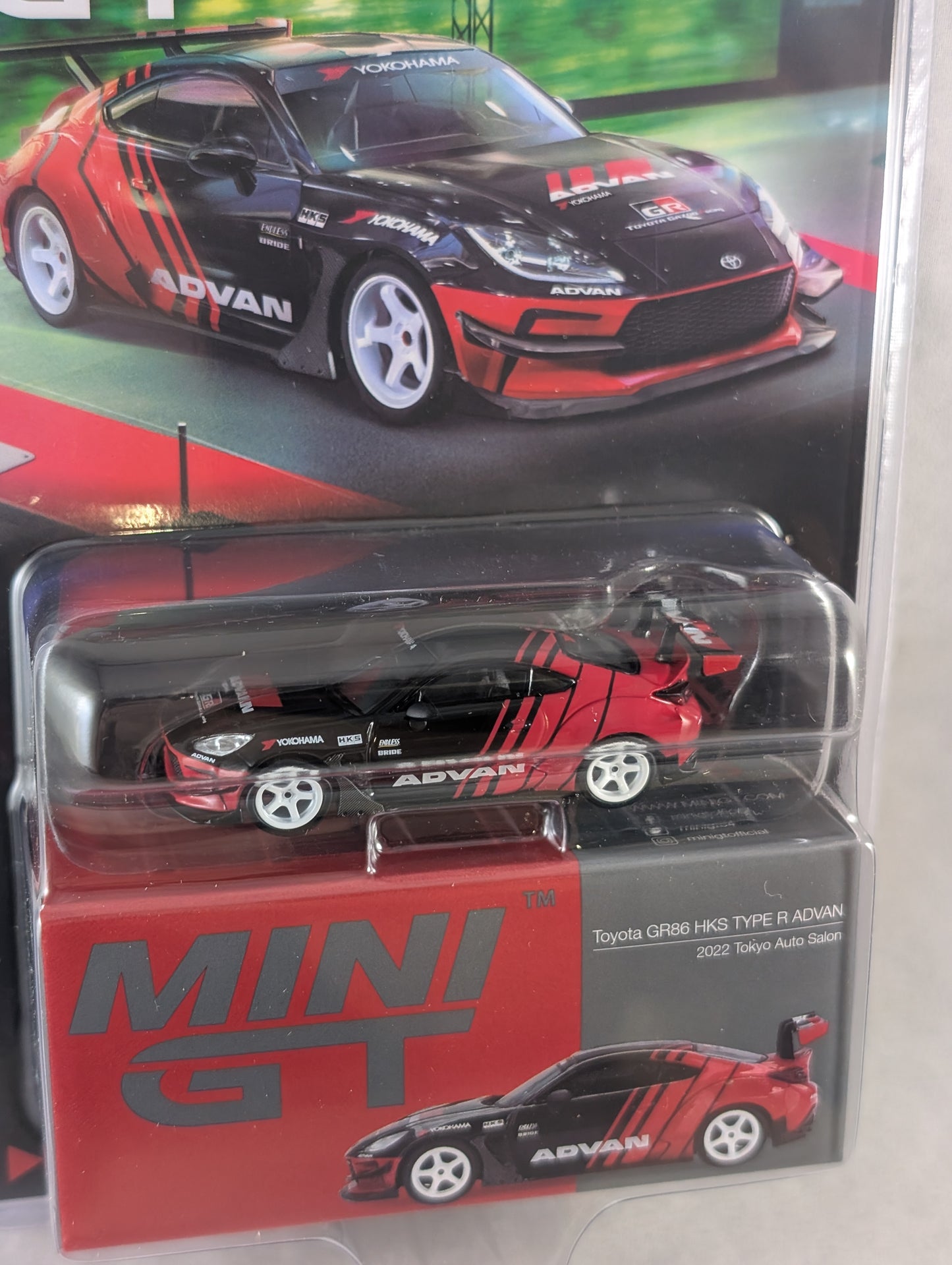 Mini GT Toyota GR86 HKS Type R Advan 2022 Tokyo Auto Salon