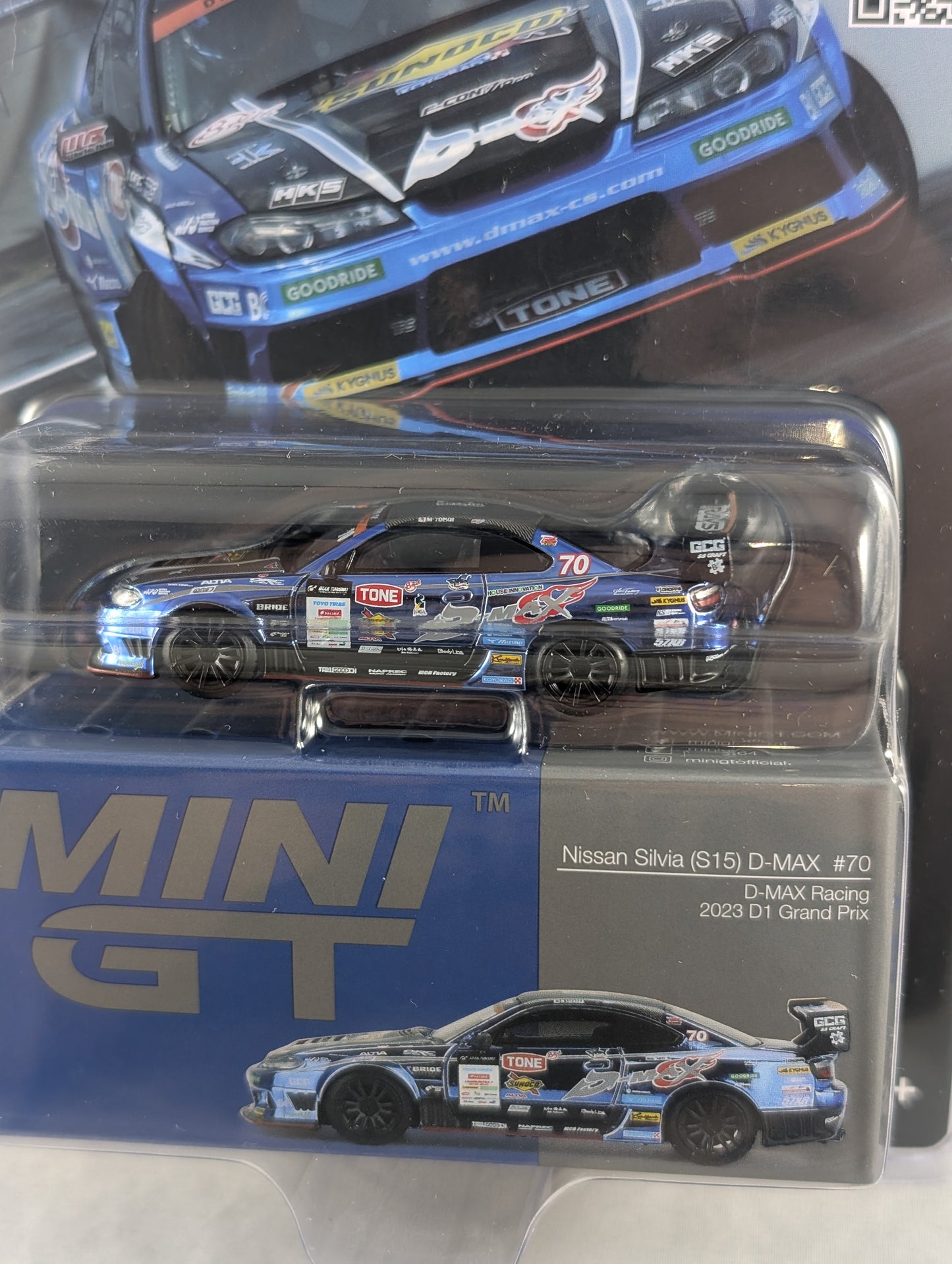 Mini GT Nissan Silvia S15 D-MAX #70  D-MAX Racing 2023 D1 Grand Prix