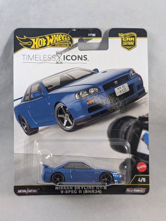 Hot Wheels Timeless Icons Nissan Skyline GTR V-SPEC II BNR34