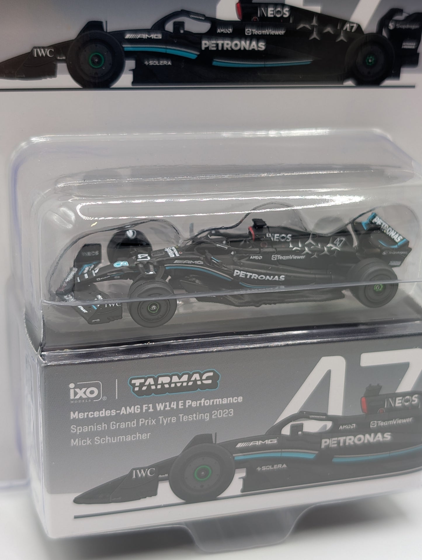 Tarmac F1 Mick Schumacher Mercedes AMG W14 E Performance Spanish Grand Prix Tire Testing 2024