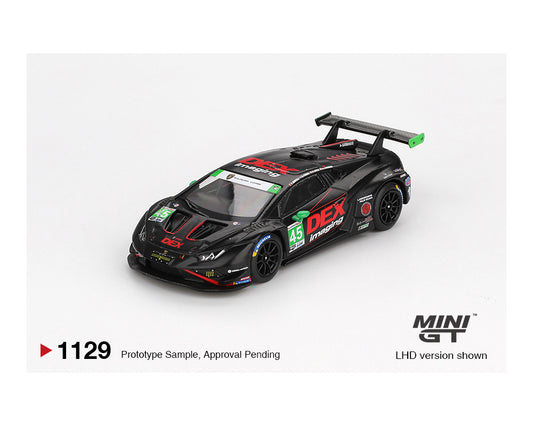 Mini GT Lamborghini Huracan GT3 EVO2 #45 DEX imaging 2024 IMSA Daytona