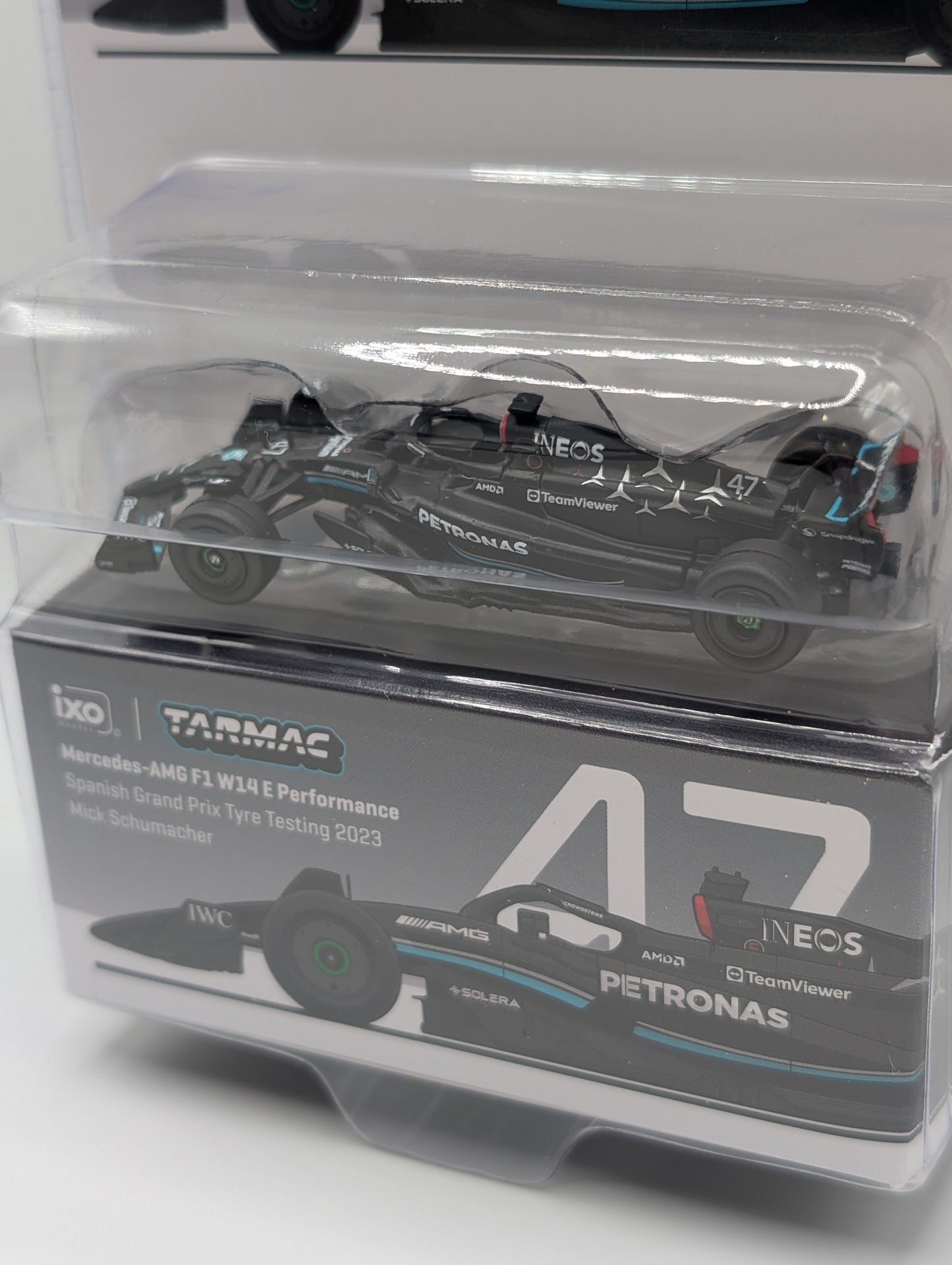 Tarmac F1 Mick Schumacher Mercedes AMG W14 E Performance Spanish Grand Prix Tire Testing 2024