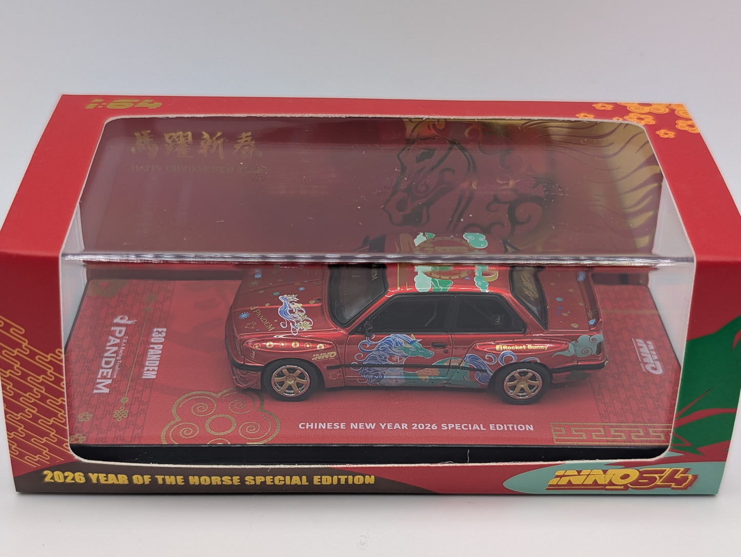 INNO64 BMW E30 Pandem Chinese New Year 2026 Year of the Horse Special Edition Sealed