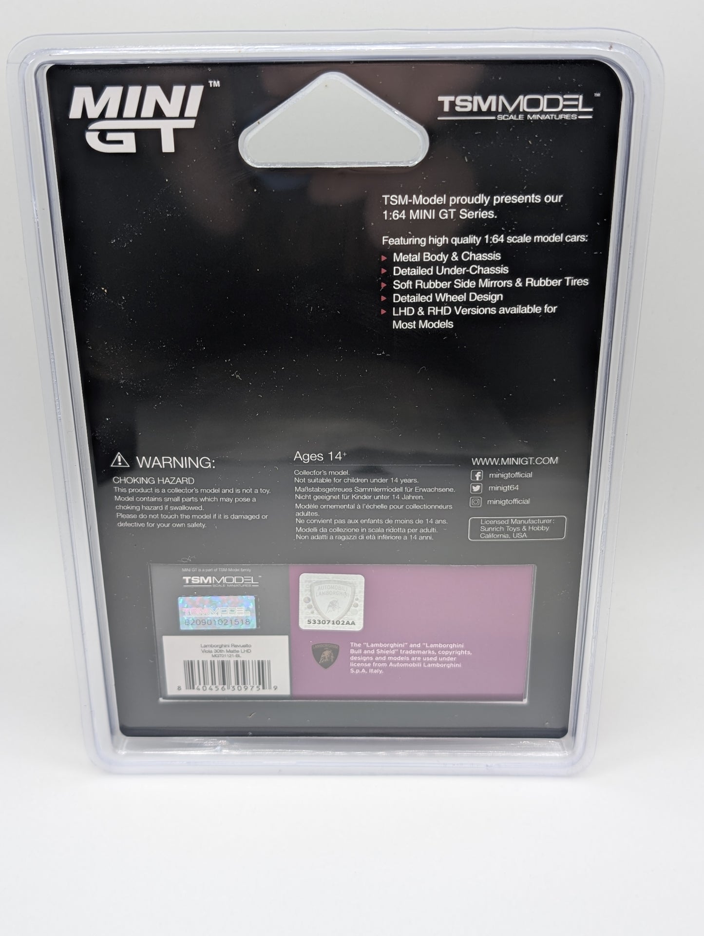 Mini GT Lamborghini Revuelto Viola 39th Matte