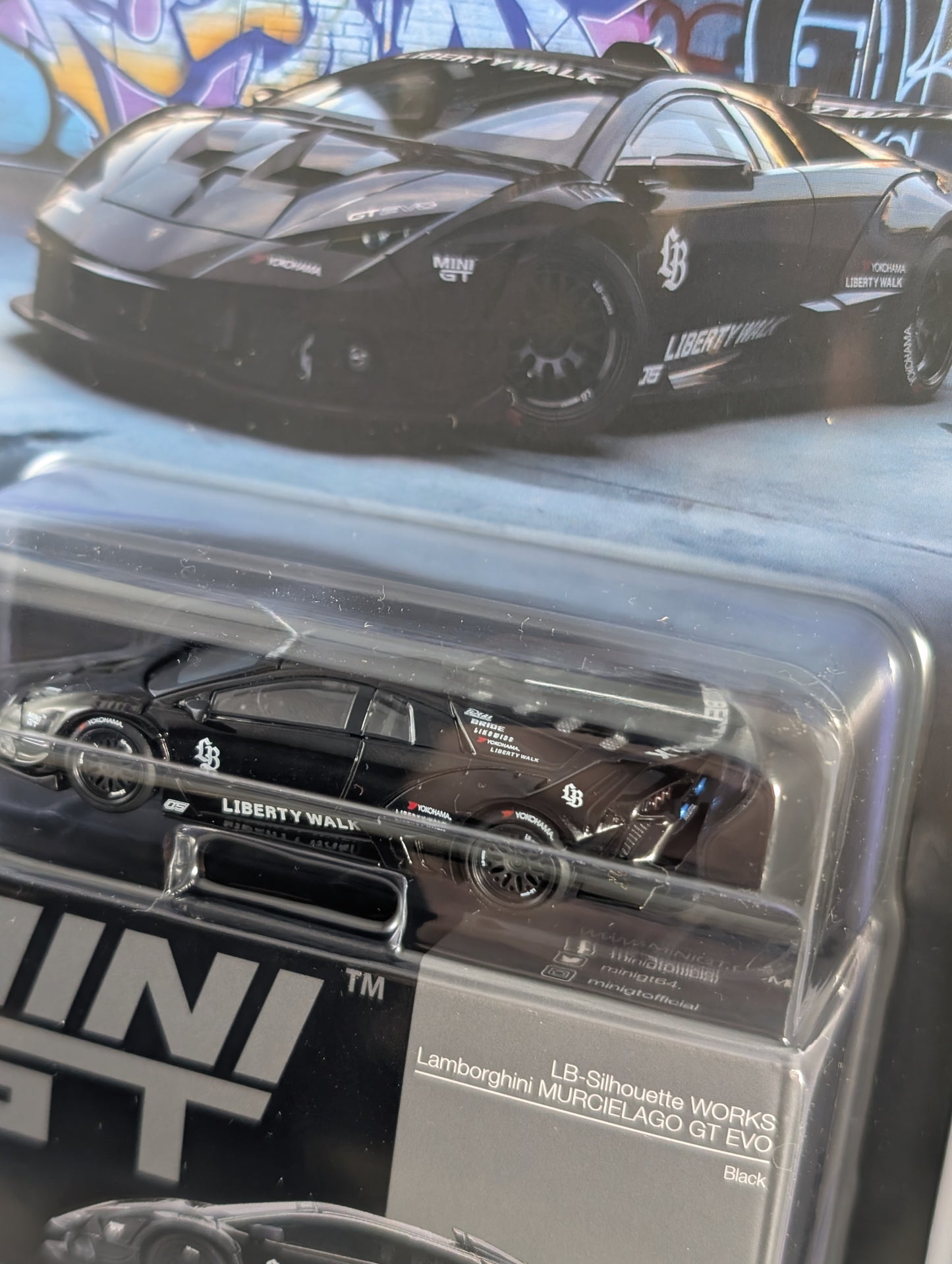 Mini GT Lamborghini Murcielago GT EVO Liberty Walk Silhouette Works