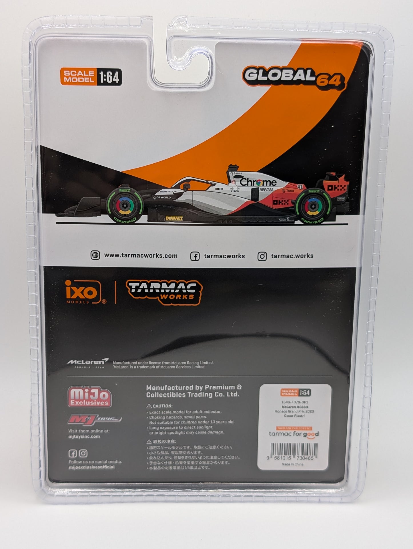 Tarmac F1 McLaren MCL60 Oscar Piastri Monaco Grand Prix 2023