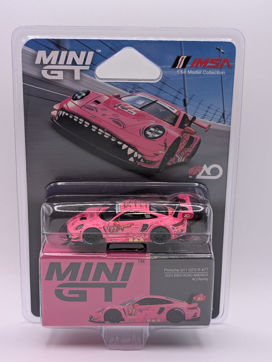 Mini GT Porsche 911 GT3 R #77 2024 IMSA Road America AO Racing