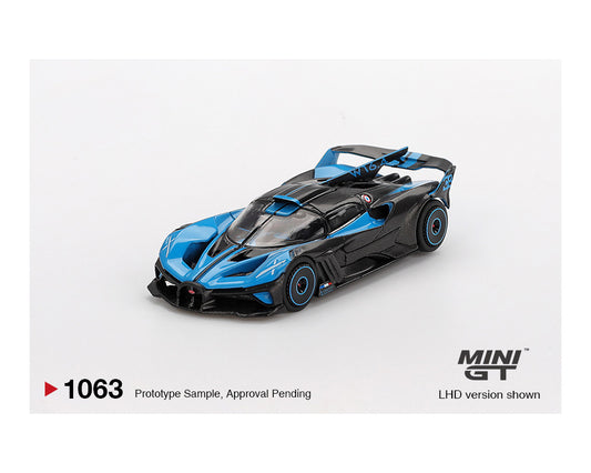 Mini GT 1:64 Bugatti Bolide Presentation – Black Blue – Mijo Exclusives