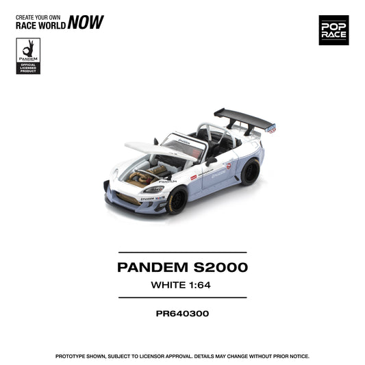 Pop Race 1/64 Pandem S2000 White