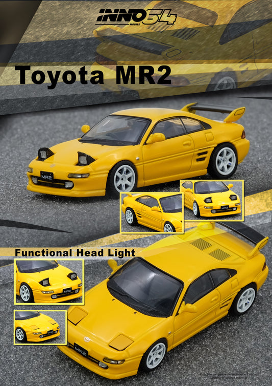 INNO64 1/64 Toyota MR2 SW20 Yellow