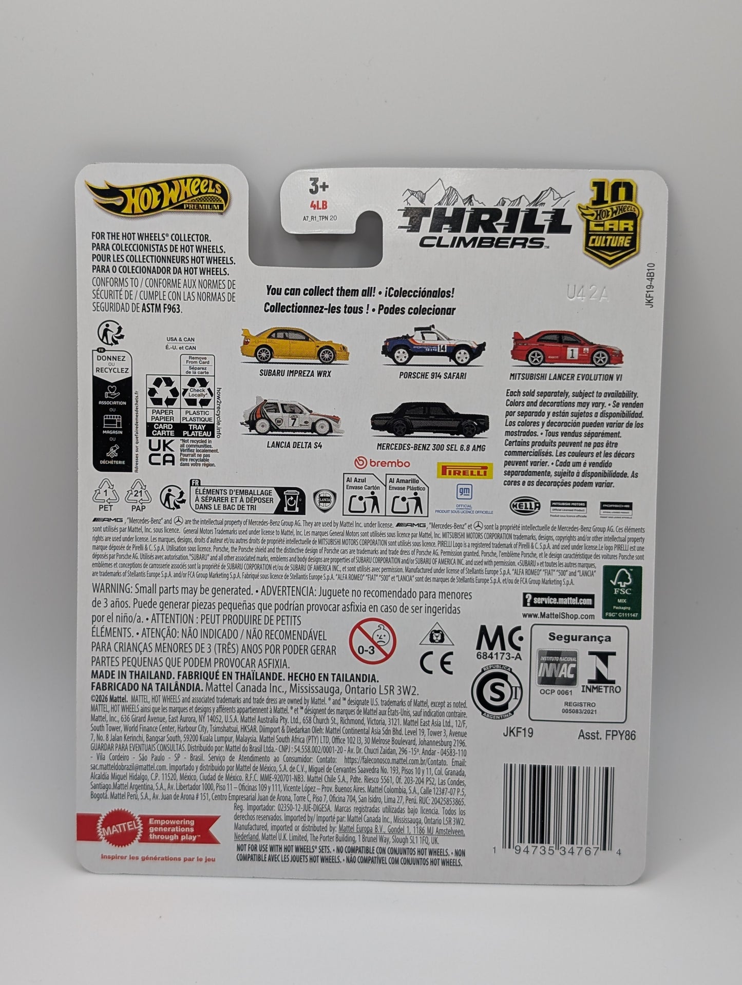 Hot Wheels Mitsubishi Lancer Evolution VI Thrill Climbers