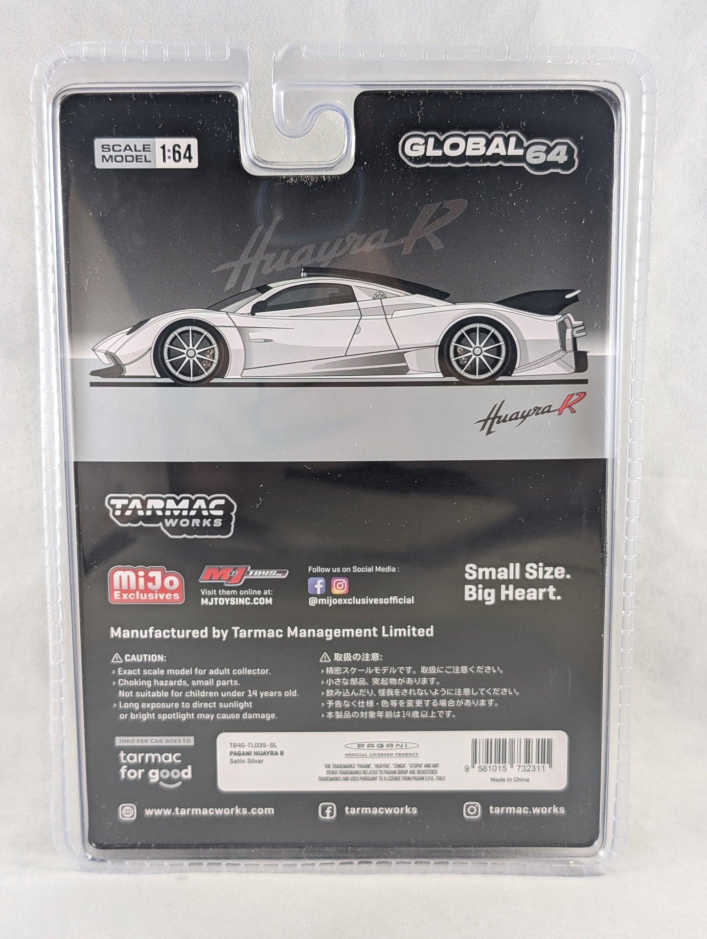 Tarmac Works Pagani Huayra R Satin Silver
