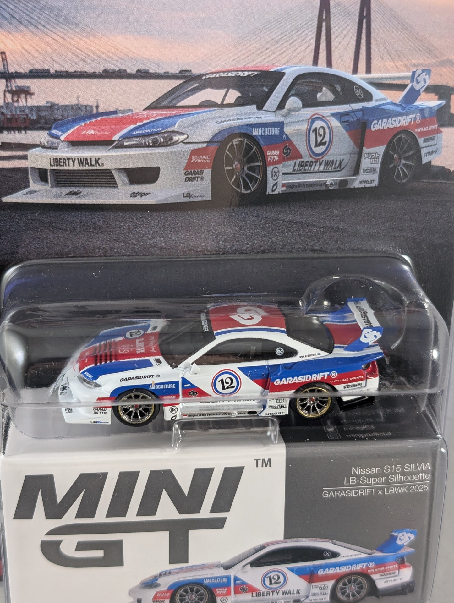 Mini GT Nissan Silvia S15 Super Silhouette Liberty Walk Garasi Drift 2025